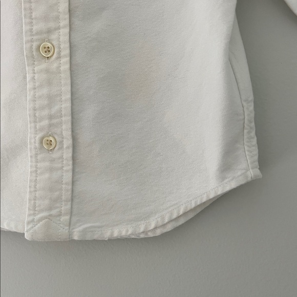 Ralph Lauren White Button-Down Long Sleeve Cotton Shirt with Polo Pony Size 9M - Picture 7 of 14